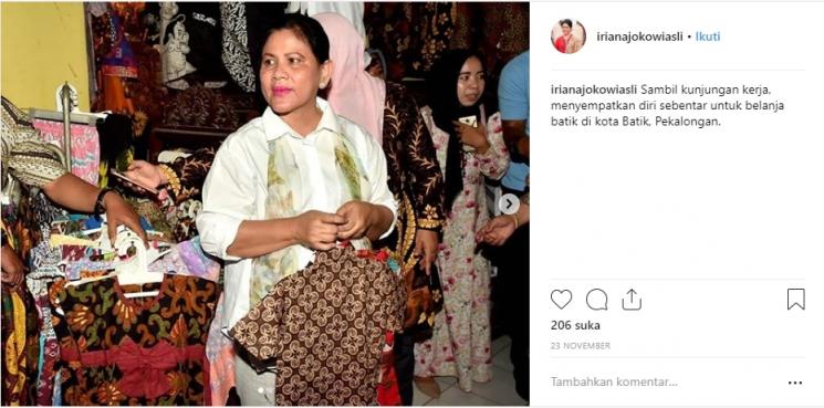 Iriana Joko Widodo. (Instagram/@irianajokowiasli)