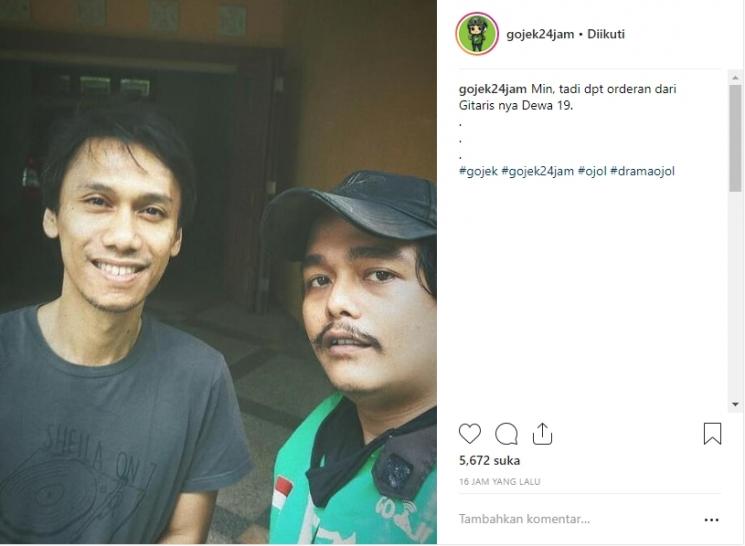 Erros Candra dikira gitaris band Dewa 19. (Instagram/@gojek24jam)