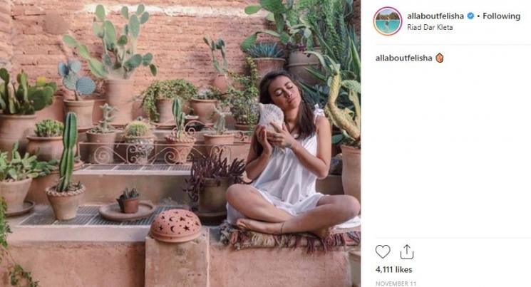 Momen Ratu Felisha liburan di Maroko. (Instagram/@allaboutfelisha)