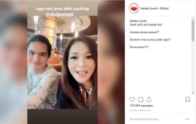 Dul Jaelani keceplosan bilang punya adik lagi. (Instagram/@lambe_turah)