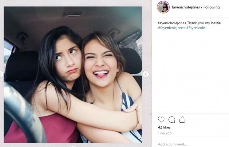Faye Nicole dan Vanessa Angel. (Instagram/@fayenicholejones)
