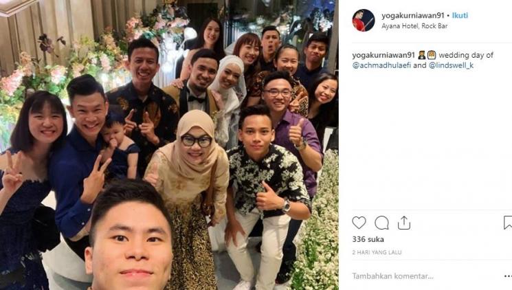 Teman-teman atlet Lindswell dan Hulaefi. (Instagram/@yogakurniawan91)