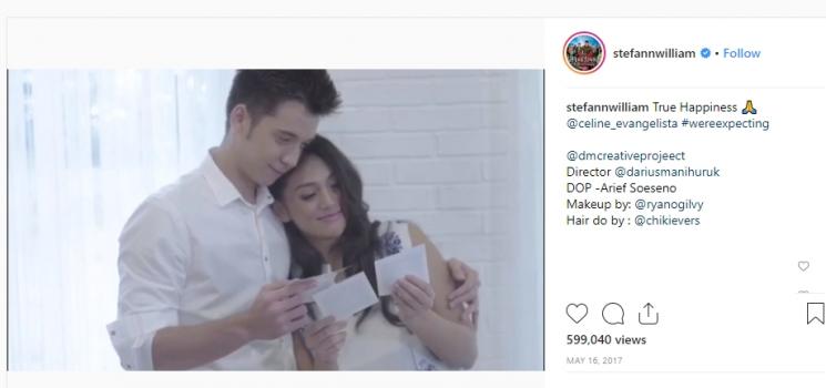 Celine Evangelista dan Stefan William (Instagram/@stefannwilliam)