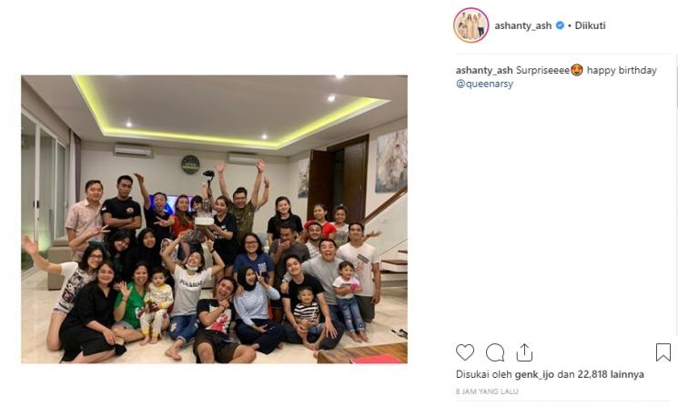 Ulang tahun Arsy (Instagram/@ashanty_ash)