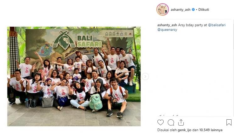 Ulang tahun Arsy (Instagram/@ashanty_ash)