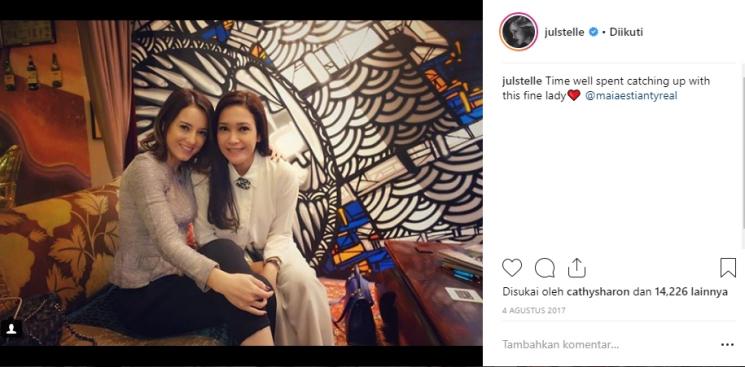 Maia Estianty dan Julie Estelle (Instagram/@julstelle)