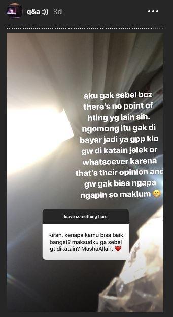 QnA Khirani. (Instagram/@khiranitrihatmodjo)