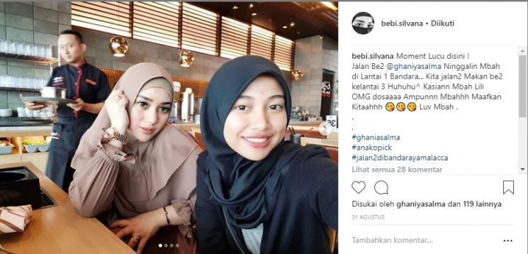 Kedekatan Bebi Silvana dan anak sulung Opick. (Instagram/@bebi.silvana)