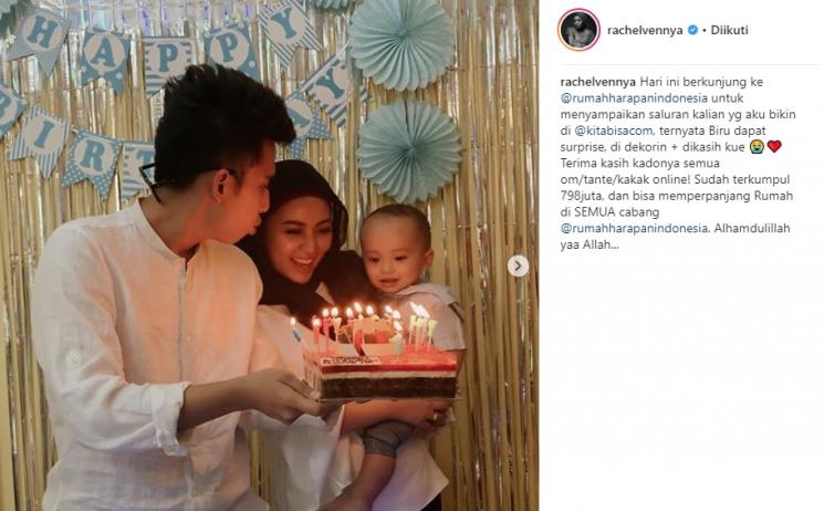 Pesta ulang tahun Xabiru. (Instagram/@rachelvennya)
