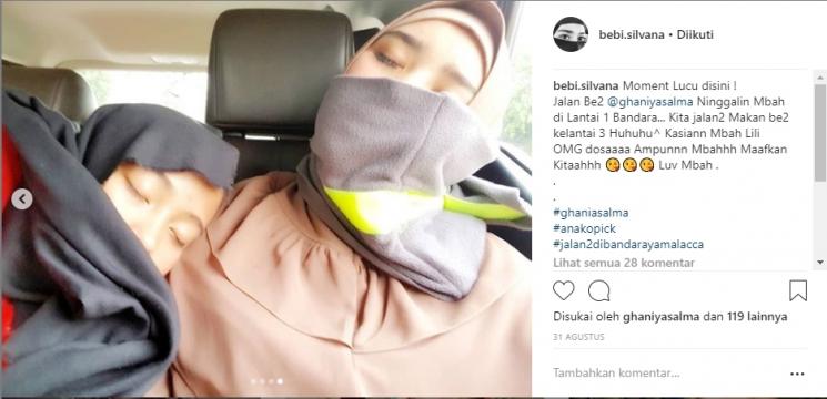 Kedekatan Bebi Silvana dan anak sulung Opick. (Instagram/@bebi.silvana)