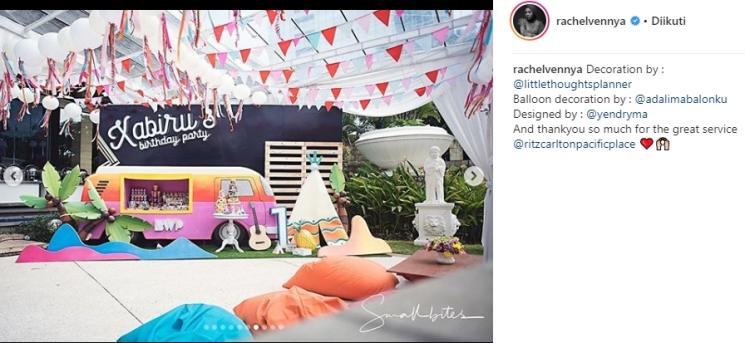 Pesta ulang tahun Xabiru. (Instagram/@rachelvennya)