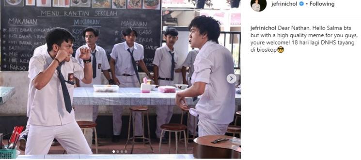 Jefri Nichol. (Instagram/@jefrinichol)