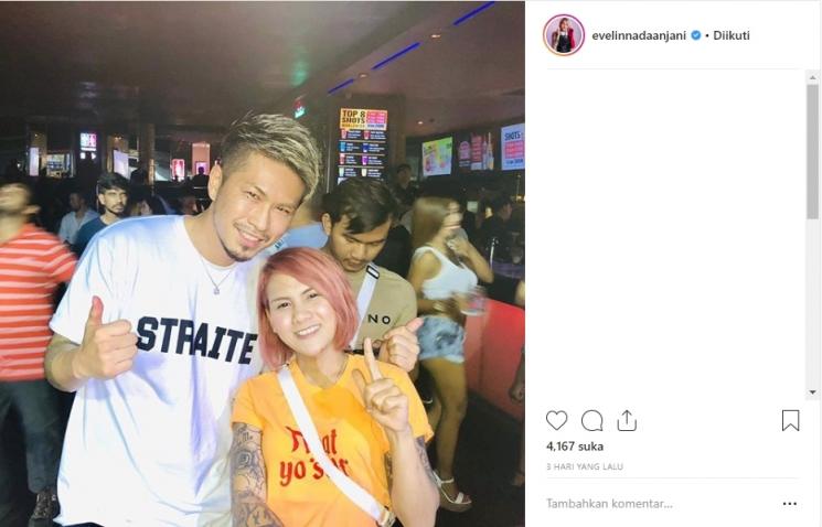 Kedekatan Evelin Nada Anjani dan DJ asal Jepang. (Instagram/@evelinnadaanjani)