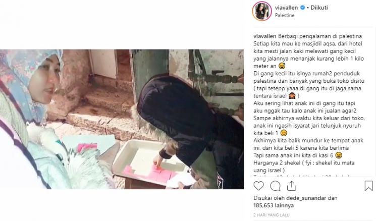 Via Vallen di Palestina (Instagram/@viavallen)