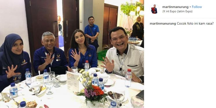 Kegiatan Manohara Odelia Pinot di dunia politik. (Instagram/@martinmanurung)