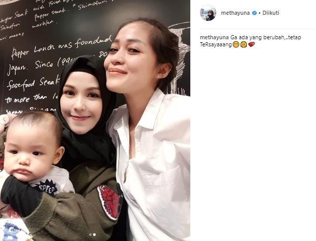 Kebersamaan Gracia Indri dan Metha Yunatria. (Instagram/@methayuna)