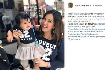 Kompak Banget, 6 Potret Andi Soraya dan Bayinya Pakai Baju Kembar