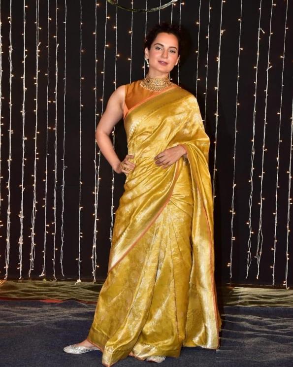Kangana Ranaut di Resepsi ketiga Nick Jonas dan Priyanka Chopra (Instagram/@bollywood)