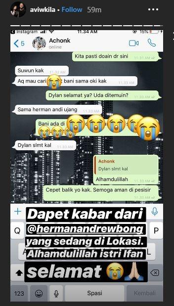 Postingan InstaStory band Aviwkila. (Instagram/@aviwkila)