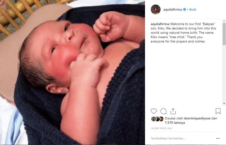Aquila Firrina lahirkan anak pertama. (Instagram/@aquilafirrina)