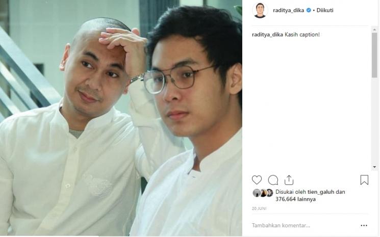 Raditya Dika dan Edgar. (Instagram/@raditya_dika)