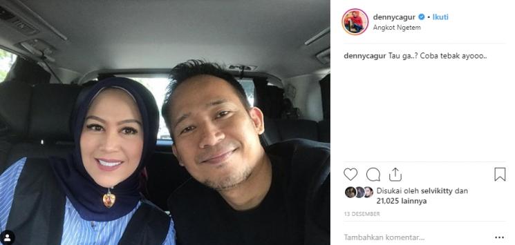 Denny Cagur dan Shanty Widihastuti (Instagram/@dennycagur)