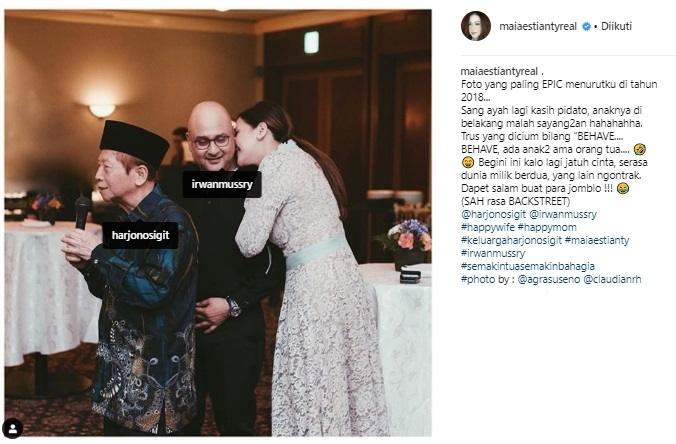 Momen epic Maia Estianty dan Irwan Mussry. (Instagram/@maiaestiantyreal)