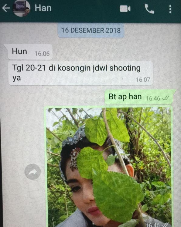 Chat Herman Seventeen. (Instagram/@julianamoechtar)