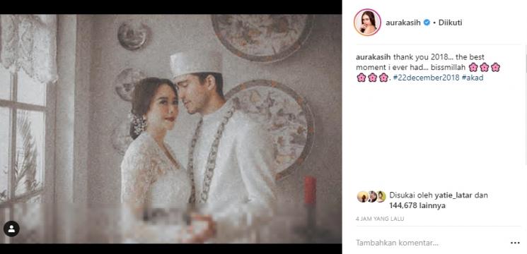 Foto Pernikahan Aura Kasih dan Eryck Amaral (Instagram/@aurakasih)