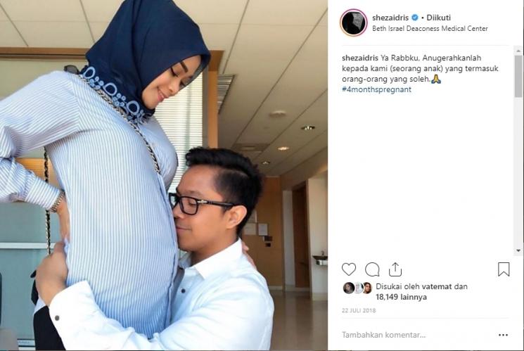 Kehamilan Sheza Idris. (Instagram/@shezaidris)