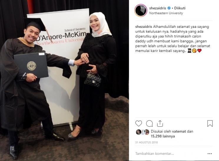 Kehamilan Sheza Idris. (Instagram/@shezaidris)