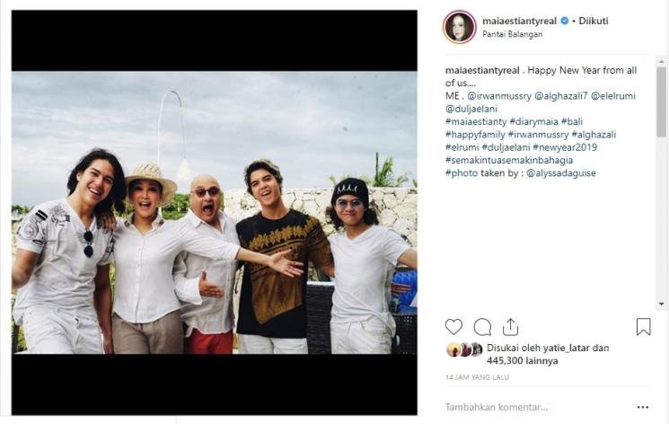 Liburan keluarga Maia Estianty. (Instagram/@maiaestiantyreal)