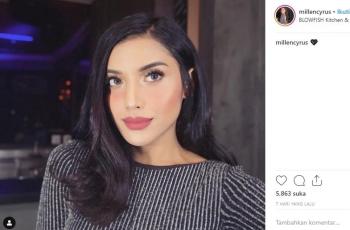 Mesranya Millen Cyrus Bersandar di Dada Lelaki Bule