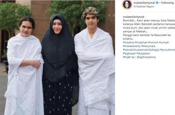 Adem Banget, 5 Momen Umrah Maia Estianty dan Dua Putranya