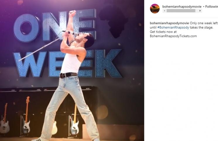 Rami Malek saat perankan Freddie Mercury. (Instagram/@bohemianrhapsodymovie)