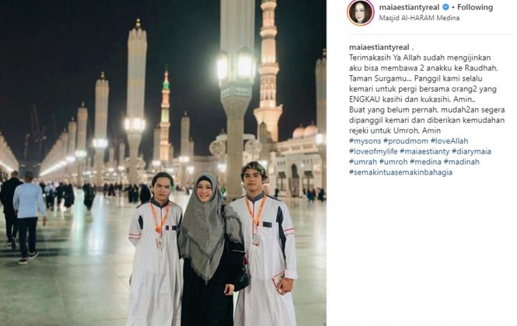 Dul Jaelani, Maia Estianty dan Al Ghazali. (Instagram/@maiaestiantyreal)