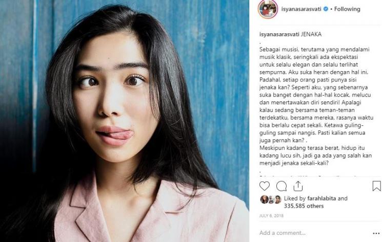 Isyana Sarasvati. (Instagram/@isyanasarasvati)