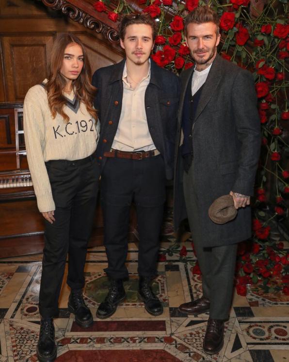 Hana Cross, Brooklyn Beckham dan David Beckham. (Instagram/@hancross)