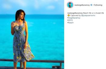 5 Potret Liburan Angel Karamoy di Maldives, Seru Abis
