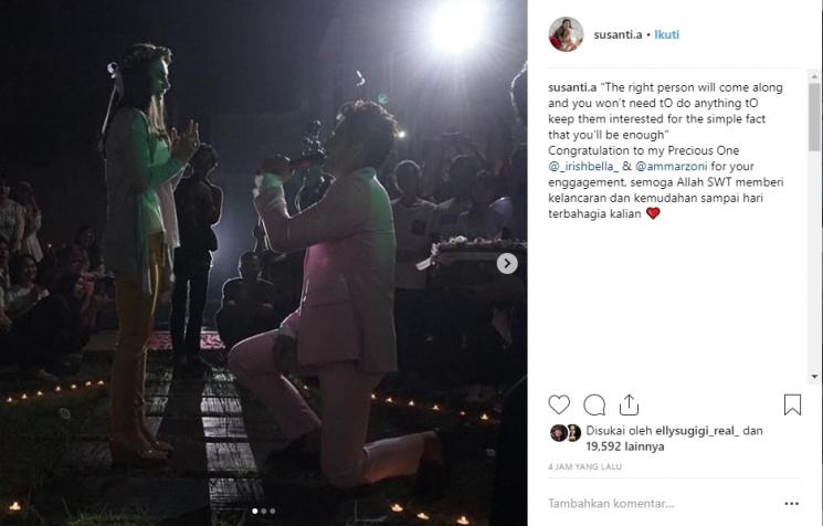 Doa ibunda Irish Bella. (Instagram/@susanti.a)