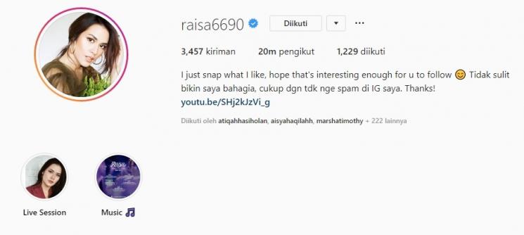 Raisa Andriana. (Instagram/@raisa6690)