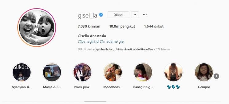 Gisella Anastasia. (Instagram/@gisel_la)