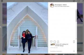 7 Keseruan Liburan Dimas Anggara - Nadine Chandrawinata di Finlandia