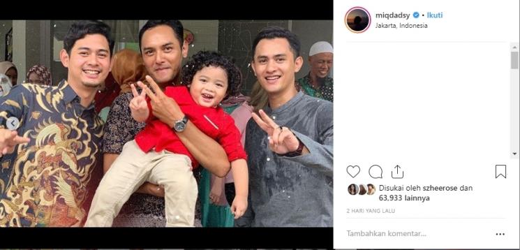 Pertunangan Miqdad Addausy dan Nadya Fricella. (Instagram/@miqdadsy)