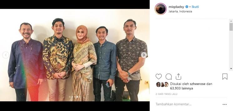 Pertunangan Miqdad Addausy dan Nadya Fricella. (Instagram/@miqdadsy)