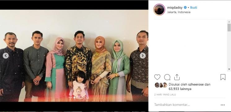 Pertunangan Miqdad Addausy dan Nadya Fricella. (Instagram/@miqdadsy)