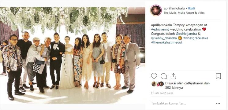 Pernikahan Edric Tjandra dan Venny Chandra. (Instagram/@aprillamokalu)