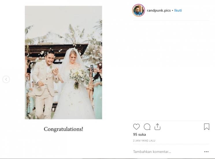 Pernikahan Randy Pangalila dan Chelsey. (Instagram/@randpunk.pics)