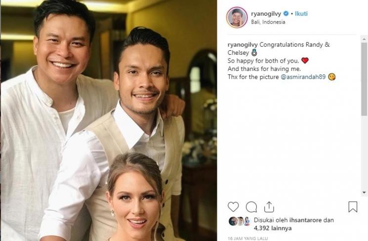 Pernikahan Randy Pangalila dan Chelsey. (Instagram/@ryanogilvy)