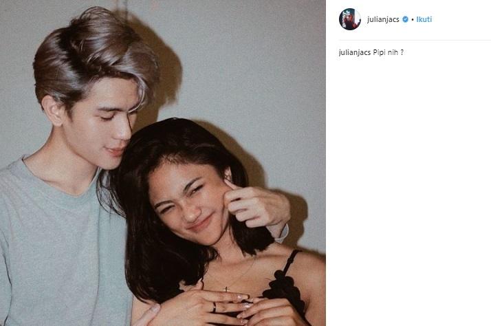 Marion Jola dan Jacob Julian. (Instagram/@julianjacs)